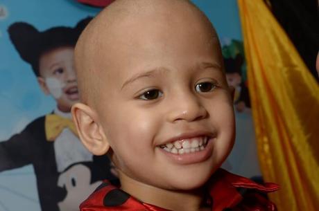 João Lucas durante o tratamento de quimioterapia 