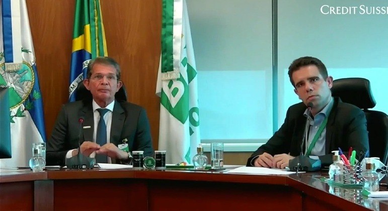 O presidente da Petrobras, Joaquim Silva e Luna, e o CEO da empresa, Rodrigo Araújo