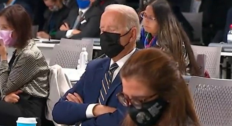 Joe Biden lutou para se manter acordado durante discurso de abertura na COP26