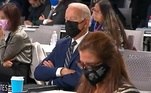 Ainda na abertura da COP26, Biden cometeu uma gafe ao dormir durante um discurso no auditório principal do evento. O presidente foi acordado por um dos assessores americanos após ficar mais de um minuto cochilando