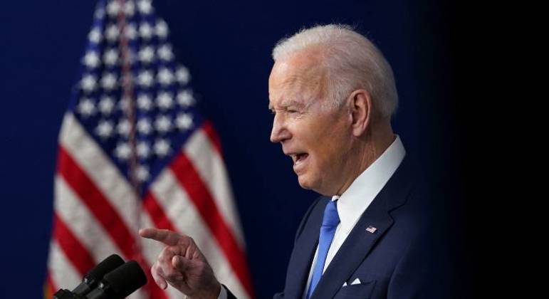O presidente dos EUA, Joe Biden, discursa na Casa Branca, em Washington