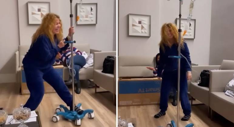Passado o susto, Joelma recebeu alta do hospital após cinco dias de internação. Para comemorar, ela compartilhou um vídeo 