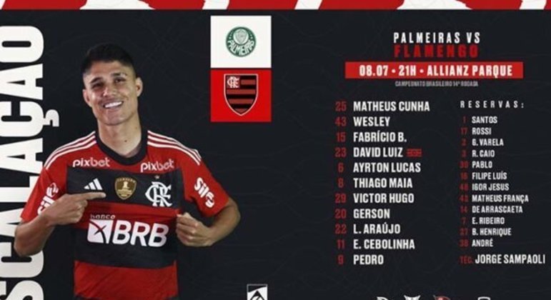 Saiba quando Rossi, Luiz Araújo e Allan podem estrear pelo Flamengo