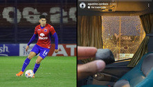 Torcida do Tigre-ARG apedreja ônibus do próprio time, e jogador reclama: 'Calma que somos nós'