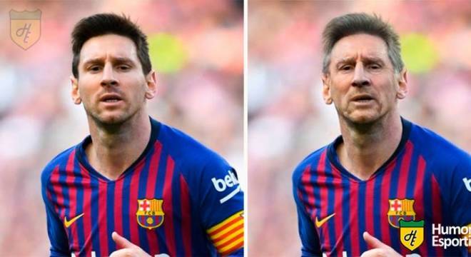 Jogadores com filtro de idoso: Messi