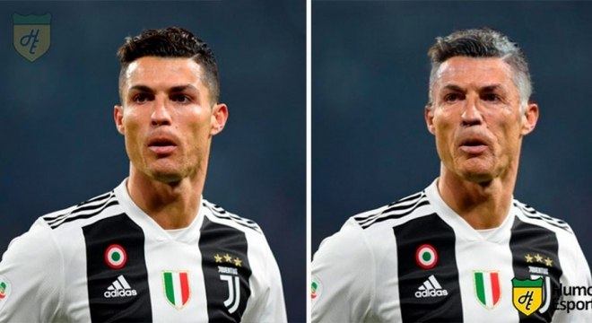 Jogadores com filtro de idoso:Cristiano Ronaldo