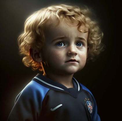 Jogadores de futebol e suas versões crianças: Antoine Griezmann