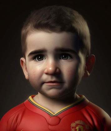 Jogadores de futebol e suas versões crianças: Eric Cantona