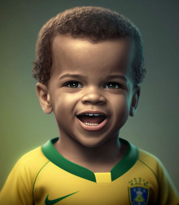 Jogadores de futebol e suas versões crianças: Rivaldo