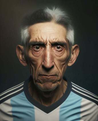 Jogadores de futebol e suas versões idosas: Ángel Di María