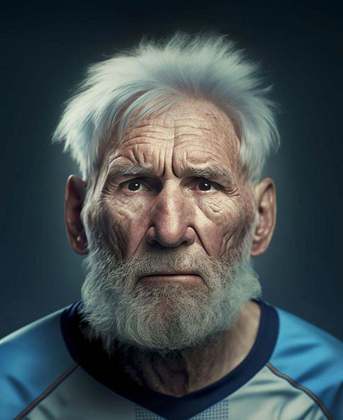 Jogadores de futebol e suas versões idosas: Lionel Messi