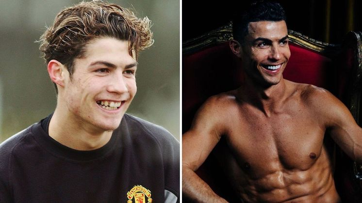 Na Copa do Mundo de 2014, Cristiano Ronaldo foi eleito o jogador mais bonito de toda a competição. No entanto, nos anos no início da carreira, em 2006, o jogador não era tão galã como hoje