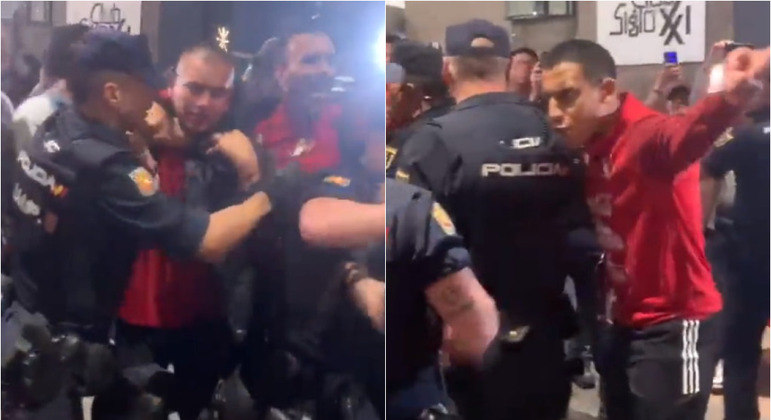 Confusão generalizada entre peruanos e policiais espanhóis terminou com quatro jogadores detidos
