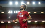 5º - Mohamed Salah - LiverpoolPosição: atacanteValor: 129 milhões de euros - cerca de R$ 830 milhões