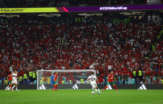 Jogo seguia Marrocos 1 x 0 Portugal, que atacava mais em busca do empate