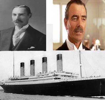 John Jacob Astor IV (por Eric Braeden) - Era um incorporador imobiliário americano. A pessoa mais rica a bordo do Titanic. Seu corpo foi encontrado e reconhecido por causa das iniciais na sua jaqueta. 