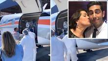 Mãe de Jonathan Nemer chega a São Paulo em UTI aérea; vídeo