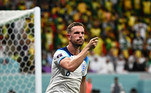 Jordan Henderson abre o placar para a Inglaterra