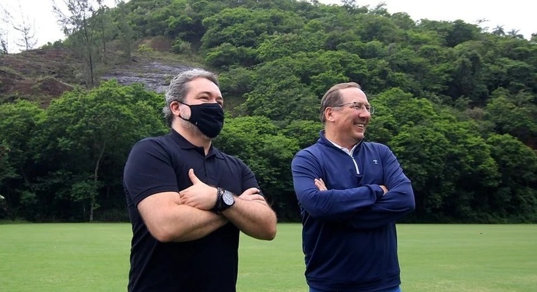 Jorge Braga, CEO do Botafogo, e empresário John Textor