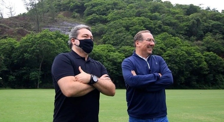 Jorge Braga, CEO do Botafogo, e empresário John Textor