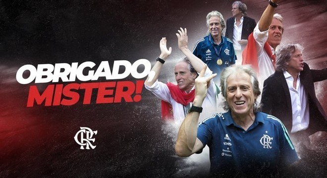 Agradecimento oficial do Flamengo a Jesus, nas redes sociais