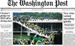 O jornal The Washington Post, também dos Estados Unidos, optou pelo título 'Repartições do governo do Brasil atacadas' e relacionou o ocorrido em Brasília com os ataques ao Capitólio, em 6 de janeiro de 2021