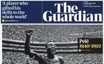  The Guardian, da Inglaterra, afirmou que Pelé foi 'Um jogador que presenteou o mundo todo com suas habilidades'