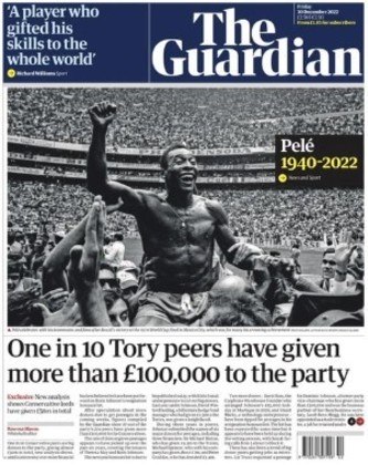  The Guardian, da Inglaterra, afirmou que Pelé foi 