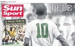 A edição esportiva do tabloide The Sun, da Inglaterra, elegeu Pelé em sua capa como 'o 10 perfeito'