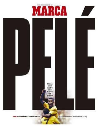 O jornal Marca, da Espanha, fez uma relação entre o nome de Pelé e a importância do jogador de futebol na história: 