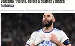 Olé (ARG)'Benzema: hat-trick, bilhete para as quartas de final e um recorde histórico'