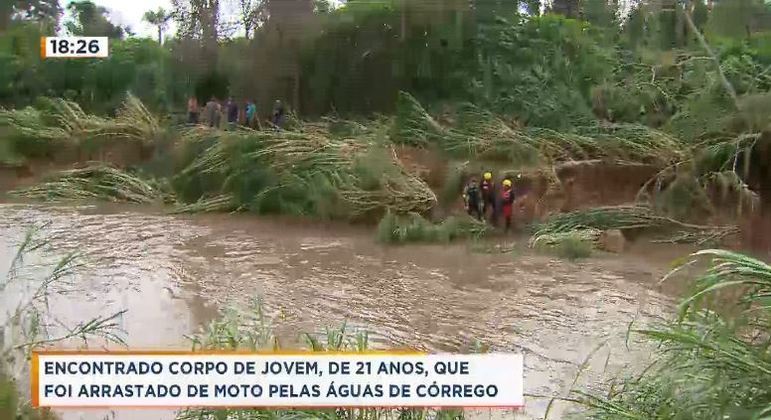 Encontrado corpo de jovem que foi arrastado pelas águas de córrego -  RecordTV Interior SP - R7 Cidade Alerta