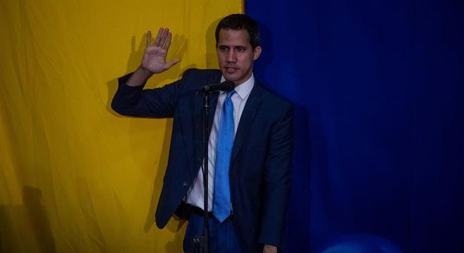Juan Guaidó, em sessão 'paralela' para eleição do presidente do parlamento da Venezuela