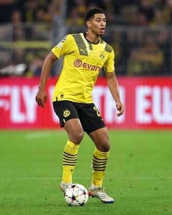 1º Jude Bellingham (Inglaterra)Clube atual: Borussia Dortmund (ALE)Posição: meiaIdade: 19 anosValor: 208,2 milhões de euros (R$ 1,18 bilhão)