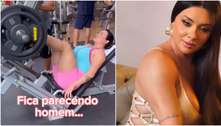 Juju Salimeni ironiza críticas a corpo sarado com fotos ousadas: 'Mulher musculosa parece homem?'