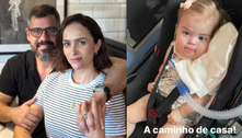 Filha de Juliano Cazarré recebe alta após passar 11 dias em UTI