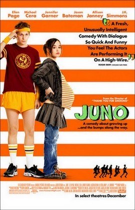 Juno: O longa conta a história de um jovem casal de amigos que
enfrenta uma situação desafiadora ao descobrir que a protagonista está
grávida. A história propõe uma importante reflexão sobre como lidar
com uma situação tão desafiadora, misturando preocupações financeiras e
emocionais de quem vive este drama