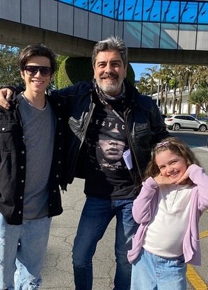 Juno Andrade com Davi e Mari Campolongo