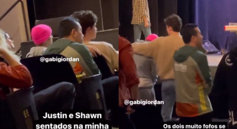 Brasileira encontra Justin Bieber e Shawn Mendes em igreja