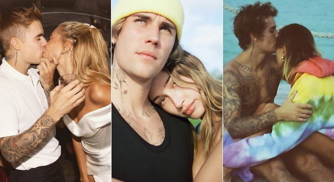 Cheios de fofura, Justin e Hailey Bieber publicam fotos e vídeos românticos