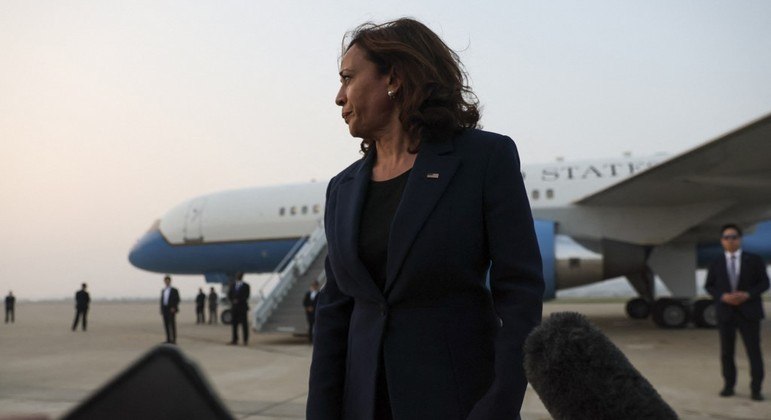 Vice-presidente dos EUA, Kamala Harris, desembarca na Coreia do Sul