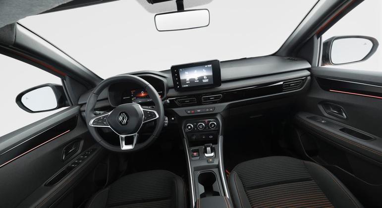 Renault Kardian interior: painel com novo padrão de materiais e novas soluções como o console elevado