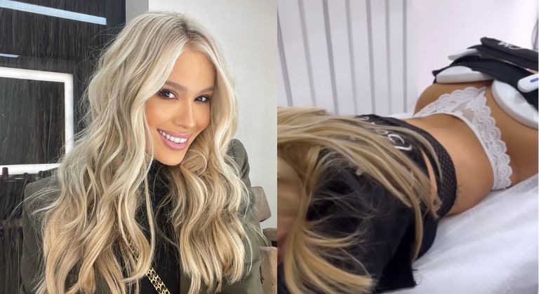 Karoline Lima faz procedimento no bumbum