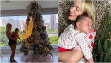 Karoline Lima monta árvore de Natal gigante e diverte a web ao mostrar 'evolução' em um ano