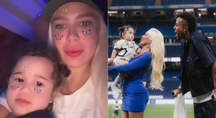 Karoline Lima e a filha voltaram ao Brasil após uma temporada na Espanha com Éder Militão