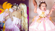 Karoline Lima revela perrengue fashion vivido no aniversário de Cecília: 'Não coube mais!'
