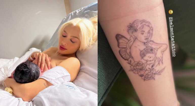 Karoline Lima faz tatuagem em homenagem a filha
