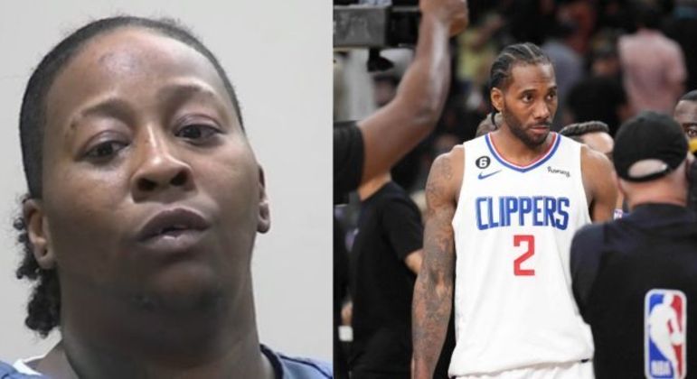 Kimesha Willians (à esq.), condenada por assassinato; Kawhi em ação pelos Clippers