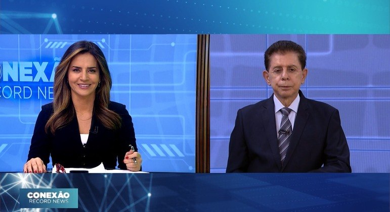 Kelly Godoy e Heródoto Barbeiro apresentam o "Conexão Record News"