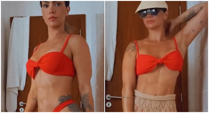 Kelly Key exibiu corpo de biquíni e chamou atenção: 'Abdômen de milhões'